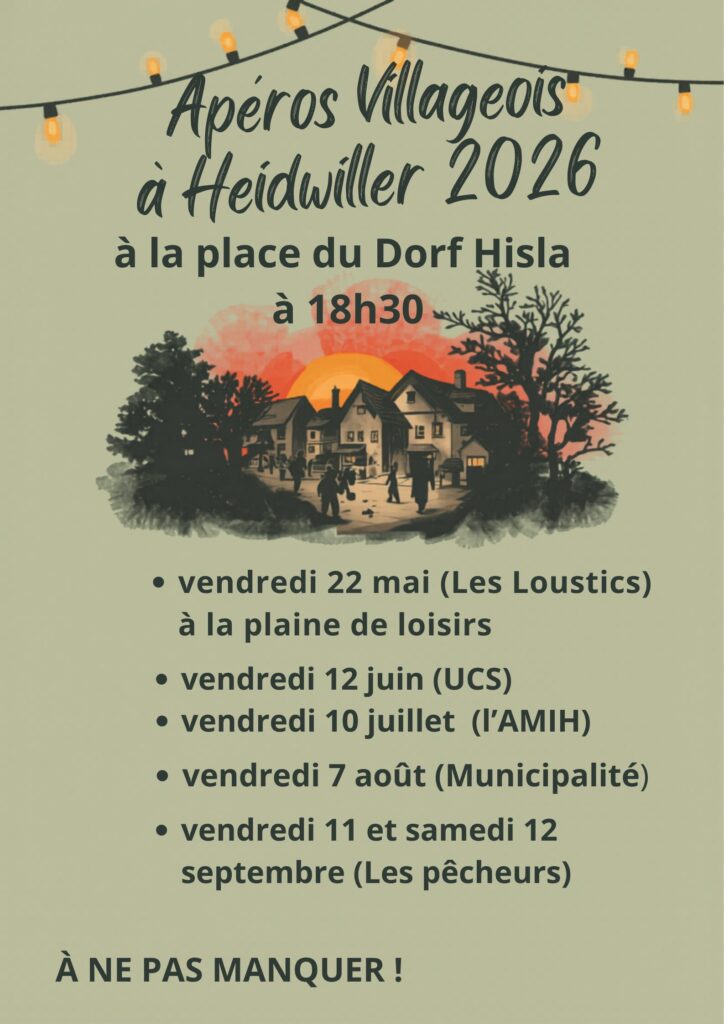 DATES APEROS VILLLAGEOIS